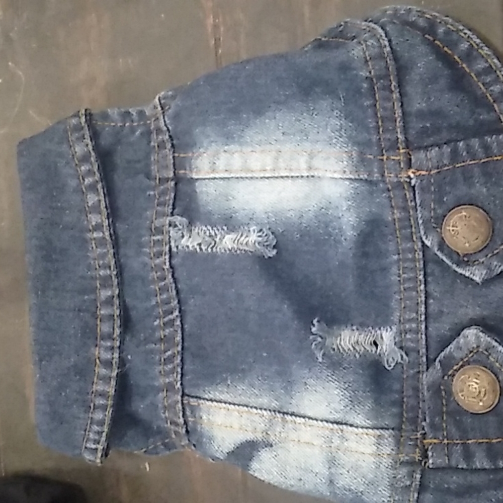 Denim pet jacket